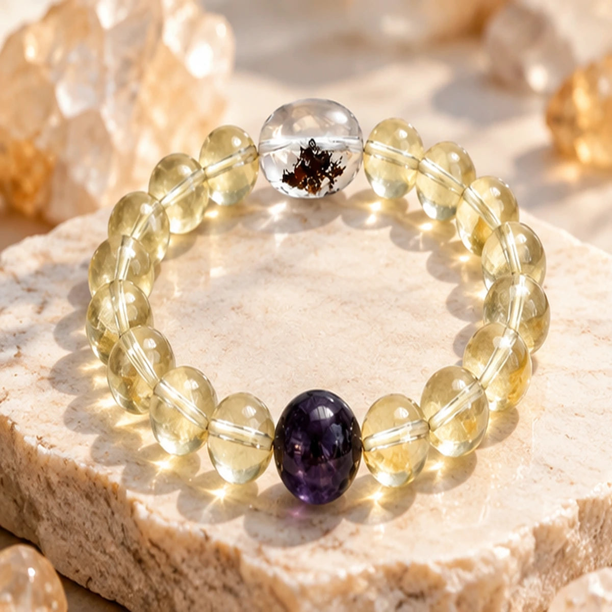 Bible Verse Bracelets with NFC Smart Jewelry Citrine