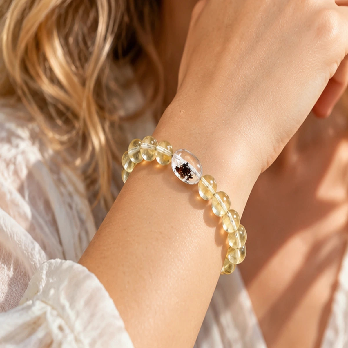 Bible Verse Bracelets with NFC Smart Jewelry Citrine