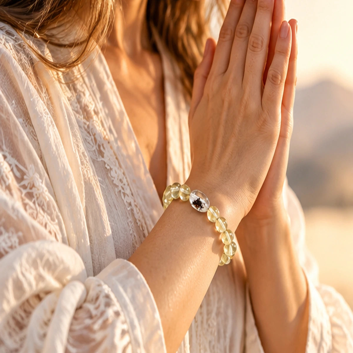 Bible Verse Bracelets with NFC Smart Jewelry Citrine