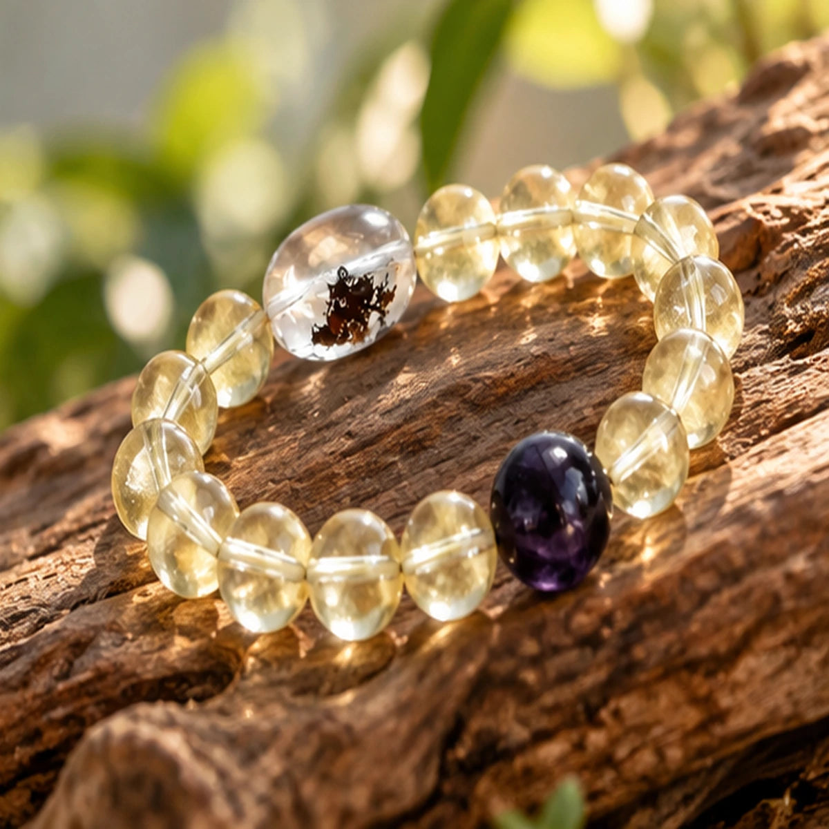 Bible Verse Bracelets with NFC Smart Jewelry Citrine