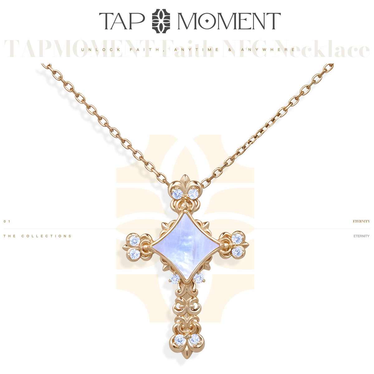 TAPMOMENT Faith cross NFC Necklace