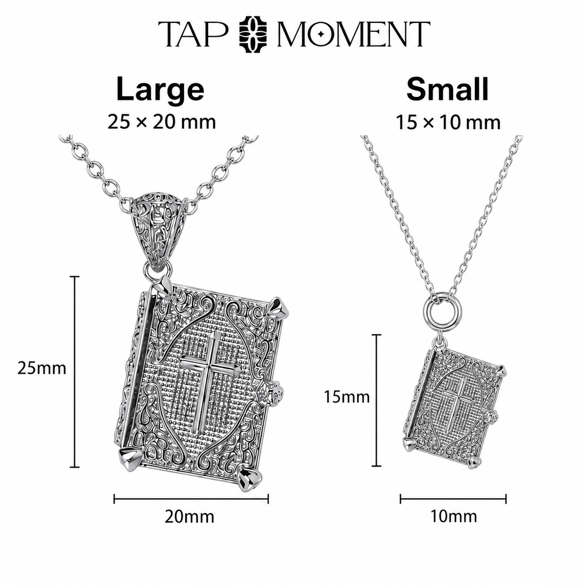 Bible Verse Necklace with NFC - Christian Bible Pendant Gift