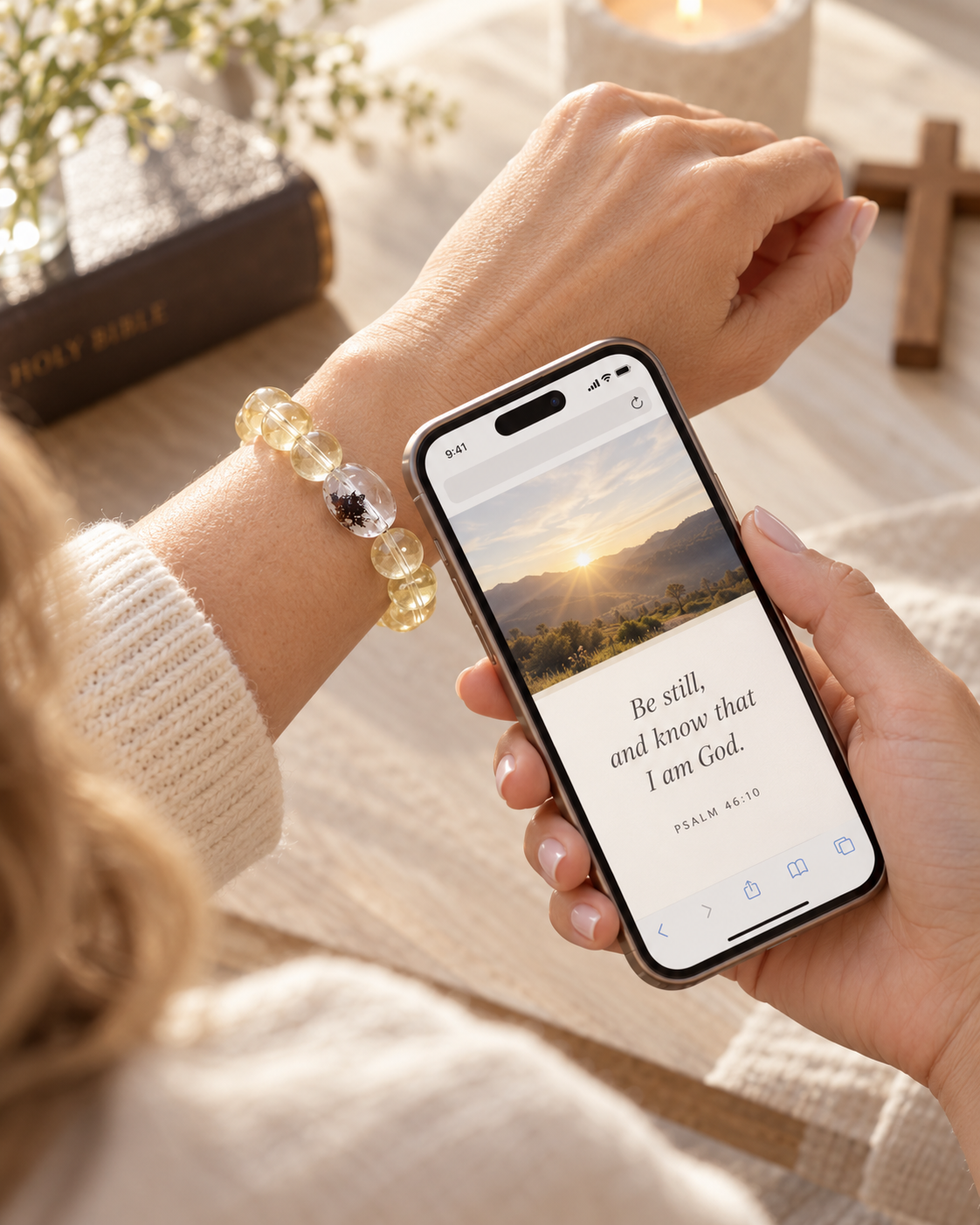 TapMoment NFC Scripture bracelet demonstration