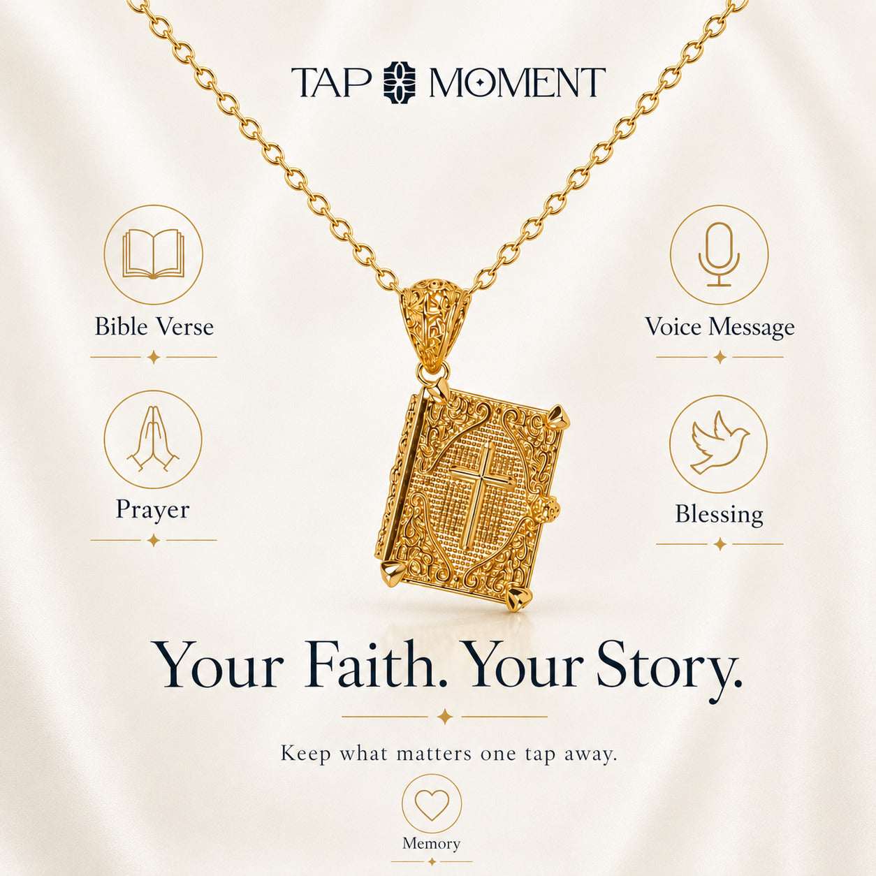 Personalized Bible NFC Necklace