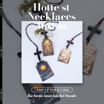 TAPMOMENT NFC Faith Cross Car Air Freshener SET - Wooden Cross + 3 Scent Cards