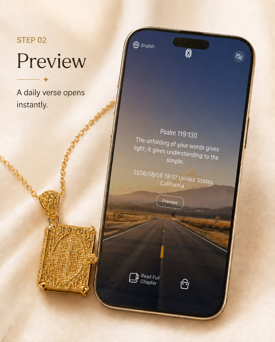 Personalized Bible NFC Necklace